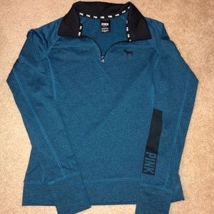 Victoria Secret Pink Blue Quarter Zip